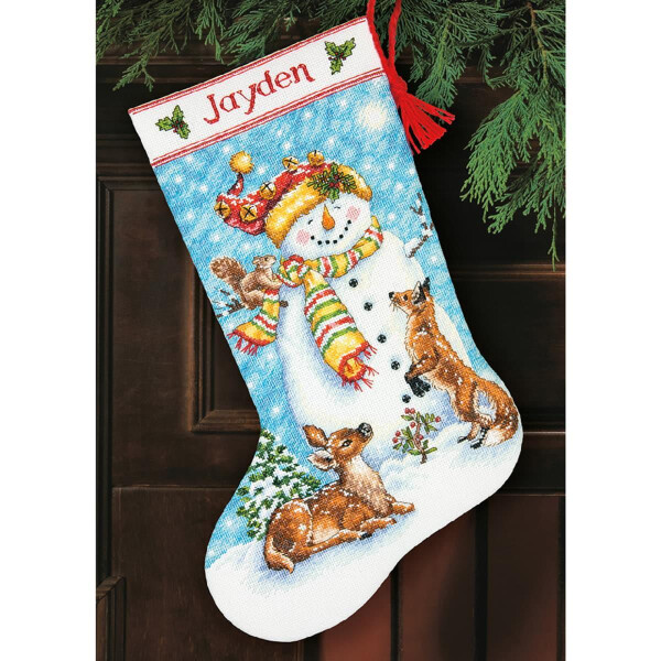 Dimensions counted cross stitch kit "Stocking Winter Friends Stocking", 40,6x30cm, DIY