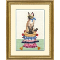 Dimensions counted cross stitch kit "Cat Lady", 25,4x35,5cm, DIY