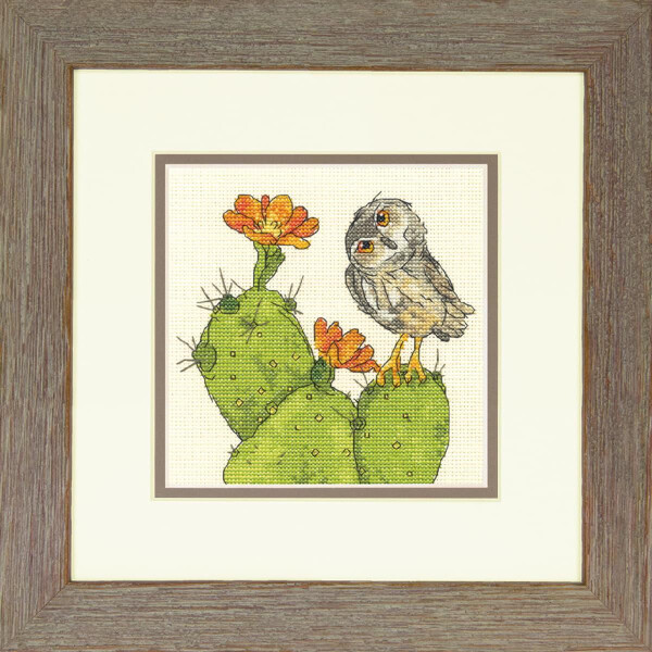 Dimensions counted cross stitch kit "Prickly Owl", 15,2x15,2cm, DIY