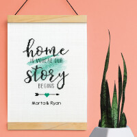Dimensions counted cross stitch kit with embroidery ring "Where Our Story Begins", 20,3x29,2cm, DIY