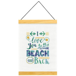 Dimensions counted cross stitch kit with embroidery ring "To The Beach And Back", 20,3x29,2cm, DIY