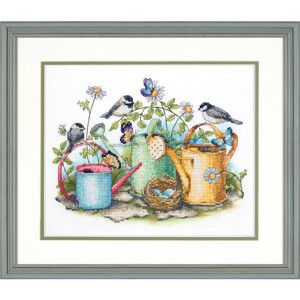 Dimensions stamped cross stitch kit "Watering...