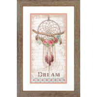 Dimensions counted cross stitch kit "Floral Dream Catcher", 20,3x38,1cm, DIY