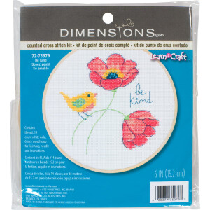 Dimensions counted cross stitch kit with embroidery ring...