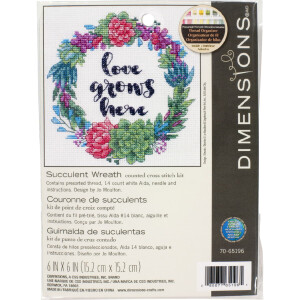 Dimensions counted cross stitch kit "Succulent...