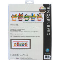Dimensions counted cross stitch kit "Teacup Birds", 48,2x15,2cm, DIY