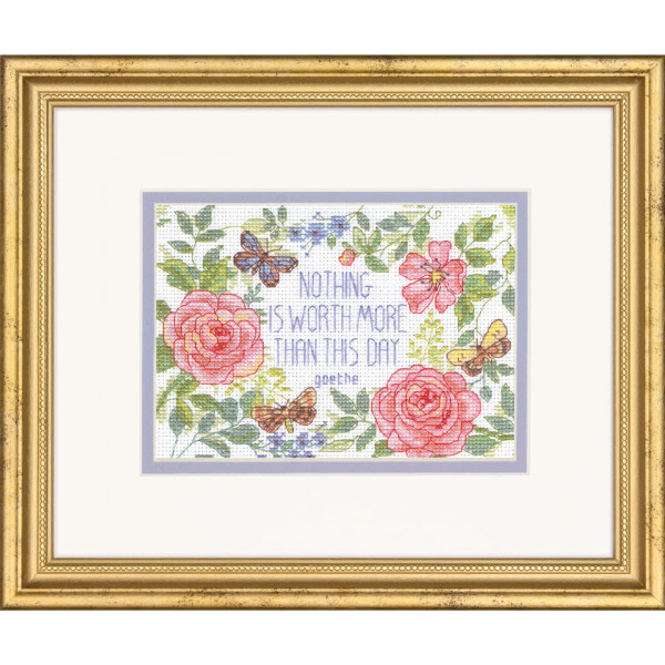 Dimensions counted cross stitch kit "The Day Verse", 17,7x12,7cm, DIY