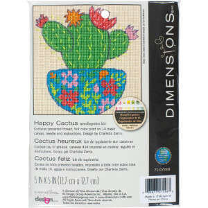 Dimensions Set de Tapisserie "Happy Cactus",...