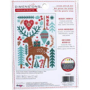 Dimensions counted cross stitch kit "Nordic Winter", 12,7x17,7cm, DIY