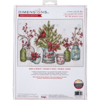 Dimensions counted cross stitch kit "Birds And Berries", 35,5x25,4cm, DIY