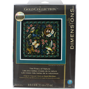 Dimensions counted cross stitch kit "Gold Collection Finery Of Nature", 35,5x35,5cm, DIY
