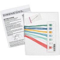 Dimensions Set di punti croce "Bei colori", schema per il conteggio, 12,7x17,7cm