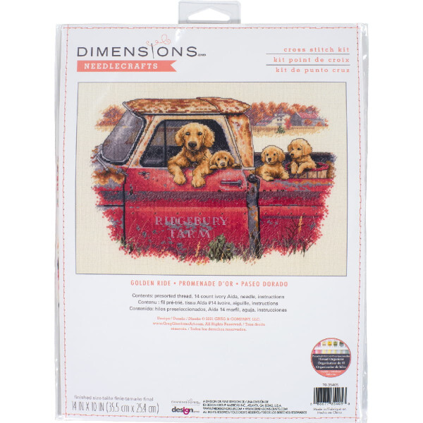 Dimensions counted cross stitch kit "Golden Ride", 35,5x25,4cm, DIY
