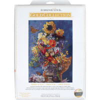 Dimensions counted cross stitch kit "Gold Collection Garden In Gold", 27,9x38,1cm, DIY