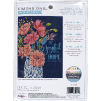 Dimensions counted cross stitch kit "Joyful Floral", 12,7x17,7cm, DIY