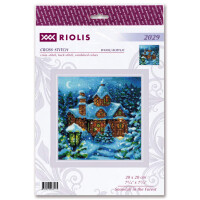 Riolis borduurpakket "Sneeuwval in het bos", geteld, DIY, 20x20cm