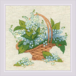 Riolis counted cross stitch kit "Forest Lily of the Valley", 25x25cm, DIY
