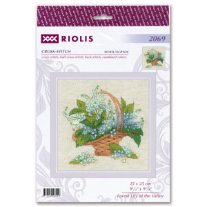 Riolis counted cross stitch kit "Forest Lily of the Valley", 25x25cm, DIY