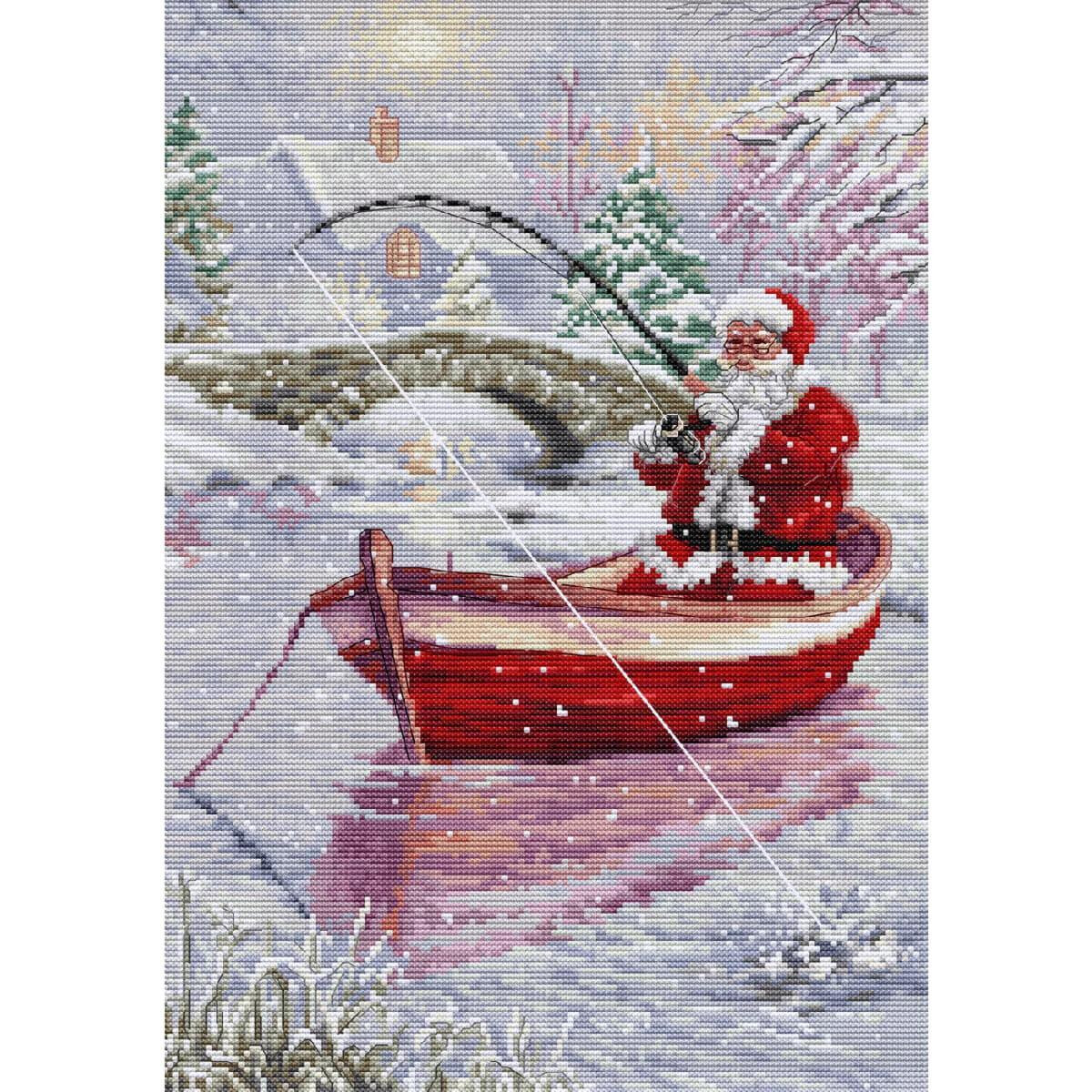 A festive cross stitch picture or embroidery pack from...