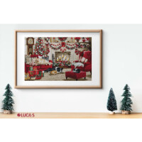 Luca-S counted cross stitch kit "Gold Collection Pets Interior", 48x32cm, DIY