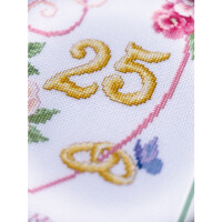 Vervaco counted cross stitch kit "Wedding anniversary", 23x32cm, DIY