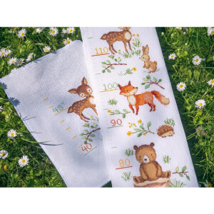 Vervaco counted cross stitch kit "Forest animals I", 18x70cm, DIY