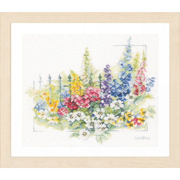 Lanarte counted cross stitch kit "Home and garden Evenweave", 45x40cm, DIY