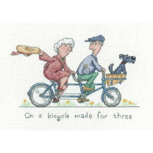 Heritage counted cross stitch kit Aida "On a Bicycle...
