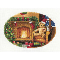 Kit de punto de cruz contado Heritage Aida "La noche antes de Navidad", TNB1640-E, 27x19,5cm