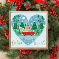 Bothy Threads counted cross stitch kit "Wild At Heart: Festive Travels", XHY6, 32x30cm, DIY