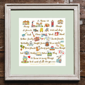 Bothy Threads counted cross stitch kit "A Home Is...