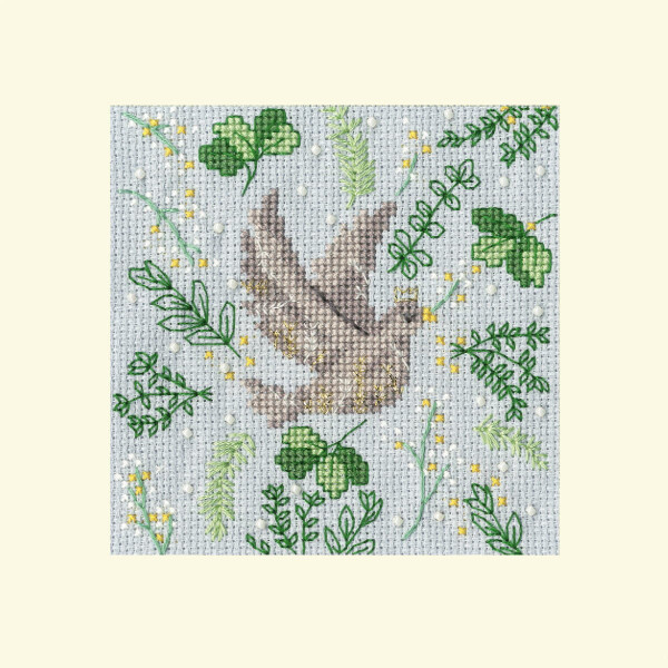 Bothy Threads Поздравительная открытка Набор для вышивки крестом "Scandi Dove", счётная схема, XMAS60, 10x10cm