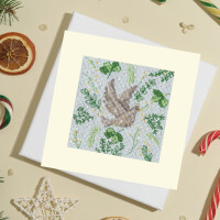 Bothy Threads  greating card counted cross stitch kit "Scandi Dove", XMAS60, 10x10cm, DIY