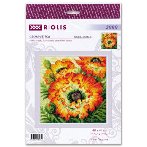 Riolis counted cross stitch kit "Fire Poppies",...