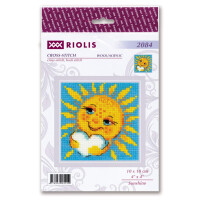 Kit punto croce Riolis "Sunshine", contato, fai da te, 10x10cm