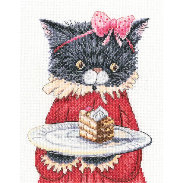 RTO counted cross stitch kit "There were cats. I bring Happiness", 15,5x21cm, DIY