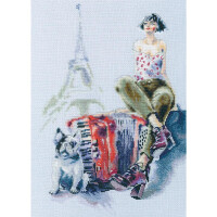 RTO counted cross stitch kit "In French", 25x35,5cm, DIY