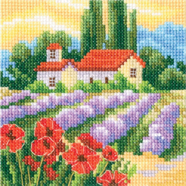 RTO counted cross stitch kit "Summer colours III", 11x11cm, DIY