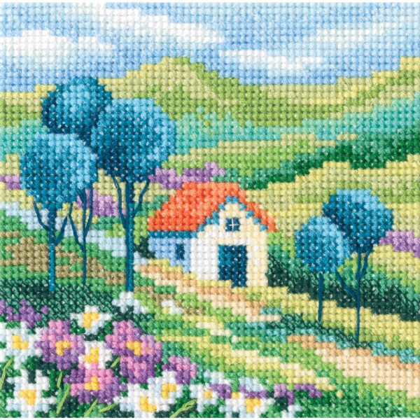 RTO counted cross stitch kit "Summer colours IV", 11x11cm, DIY