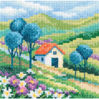 RTO counted cross stitch kit "Summer colours IV", 11x11cm, DIY