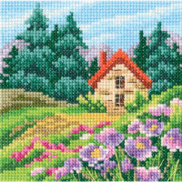 RTO counted cross stitch kit "Summer colours V", 11x11cm, DIY