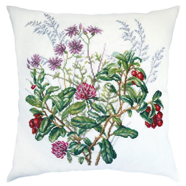 RTO counted cross stitch kit cushion "Forest bouquet", 40x40cm, DIY