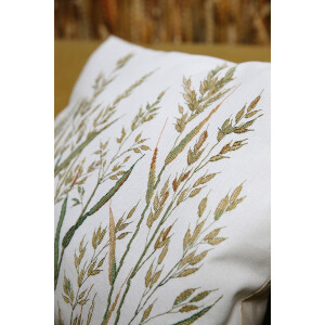 Panna Набор для вышивания крестом подушки "Пшеница", графский узор, 40x40 см