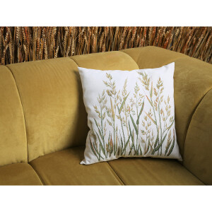 Panna Набор для вышивания крестом подушки "Пшеница", графский узор, 40x40 см