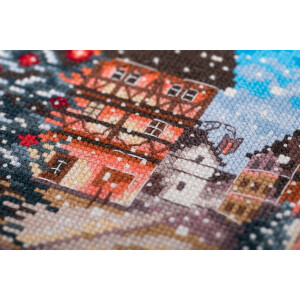 Набор для вышивания крестом Panna "Рождественская улица", счетная схема, 14x21 см