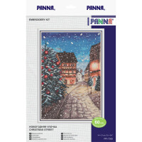 Набор для вышивания крестом Panna "Рождественская улица", счетная схема, 14x21 см