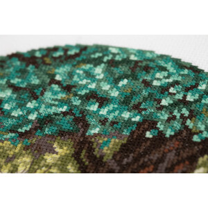 Набор для вышивания крестом Panna "Солнечный лес", счетная схема, диам. 17,5 см