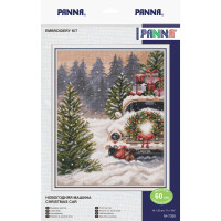 Набор для вышивания крестом Panna "Рождественский автомобиль", счетная схема, 19x25 см