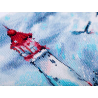 Panna counted cross stitch kit "Lighthouse in Storm", 23x20cm, DIY