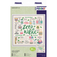 Panna borduurpakket "Zero Waste", geteld, DIY, 27,5x27,5cm
